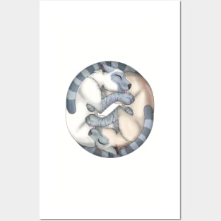 Yin-Yang Cats: Blue Lynx Point Posters and Art